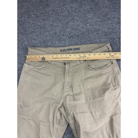 Duluth Flex Fire Hose Pants Mens 36x32 Tan Standard Fit Canvas Work Durable - Picture 5 of 12